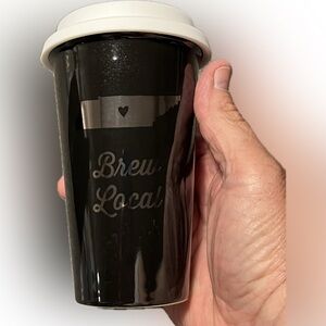 Tennessee State of Mine Thermal Glass Cup With Silicone Lid (10.5 Oz.) New